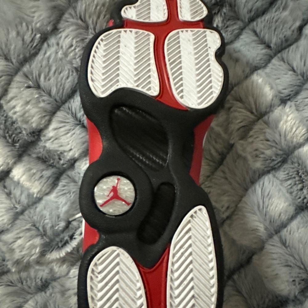 NIB Big Kids' Jordan 6 Rings Basketball Shoes White University Red - Picture 4 of 4